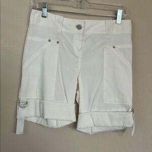 Elie Tahari Women's White Cargo Shorts size 2